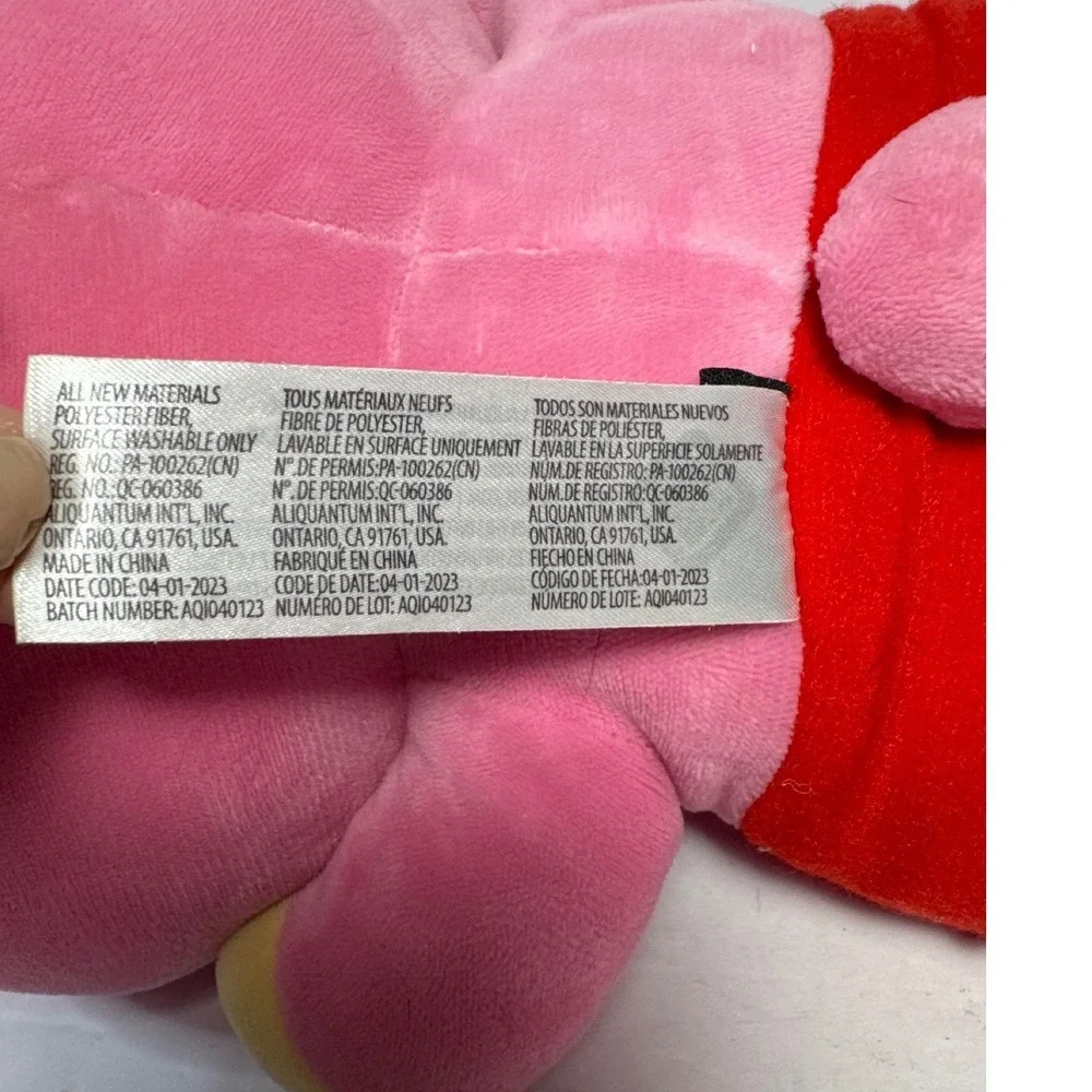 BT21 Cooky Plush Toy 12in Pink  Red Shorts Jungkook Bunny